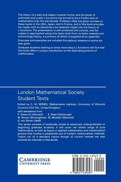 Produktbild: Elementary Theory of L-Functions and Eisenstein Series