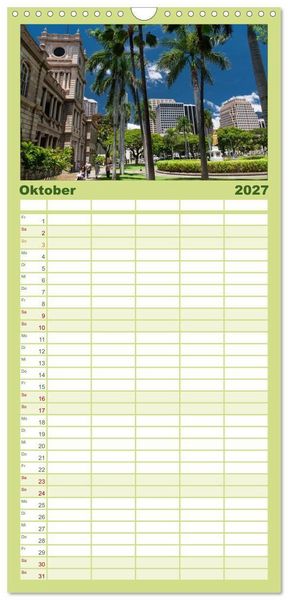 Produktbild: Familienplaner 2027 - Hawaii - Oahu - Maui mit 5 Spalten (Wandkalender, 21 x 45 cm) CALVENDO