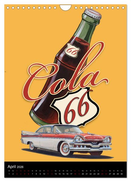 Produktbild: Drive America Plakate (Wandkalender 2026 DIN A4 hoch), CALVENDO Monatskalender