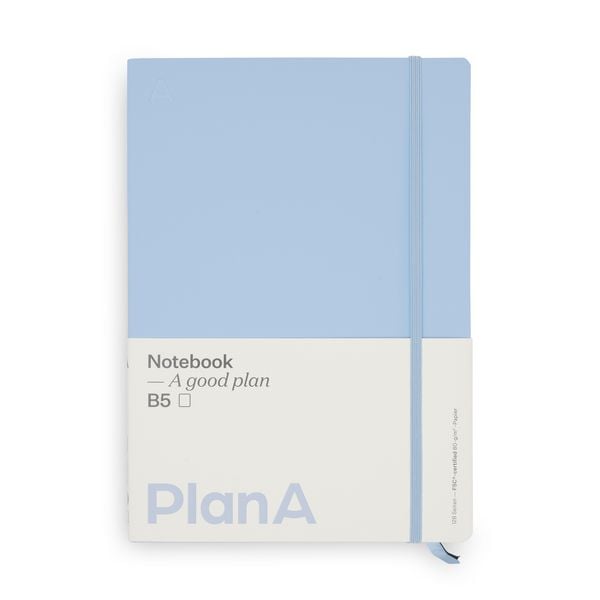 Produktbild: Notizbuch B5 Softcover French Blue Blanko, 128 Seiten