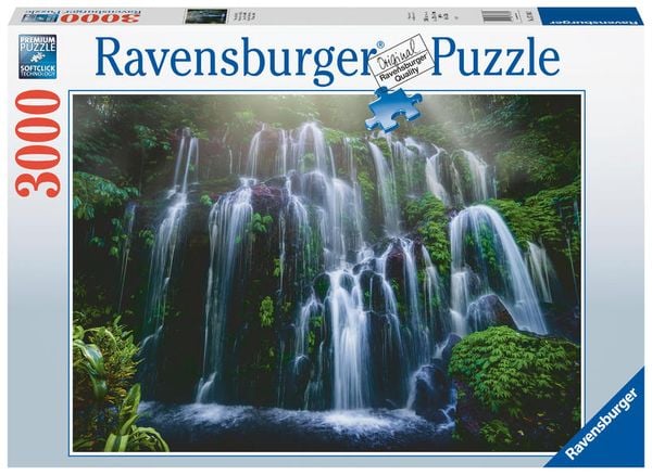 Puzzle Ravensburger Wasserfall auf Bali 3000 Teile