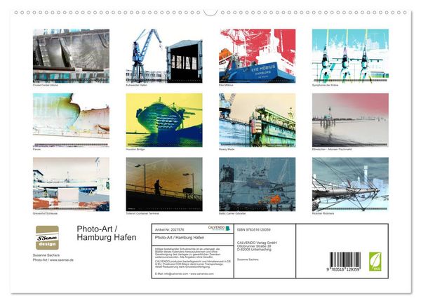 Produktbild: Photo-Art / Hamburg Hafen (hochwertiger Premium Wandkalender 2026 DIN A2 quer), Kunstdruck in Hochglanz