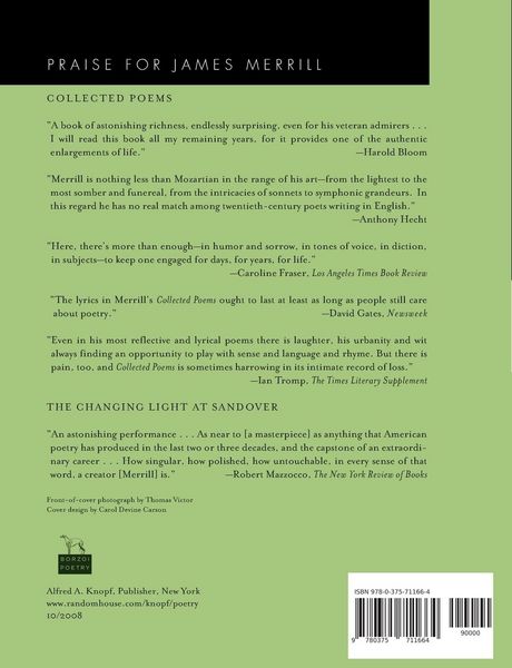 Produktbild: Selected Poems of James Merrill