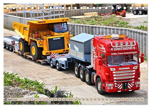 Produktbild: LKW Modelle beim Dampfmodellbautreffen in Bisingen (Tischkalender 2026 DIN A5 quer), CALVENDO Monatskalender