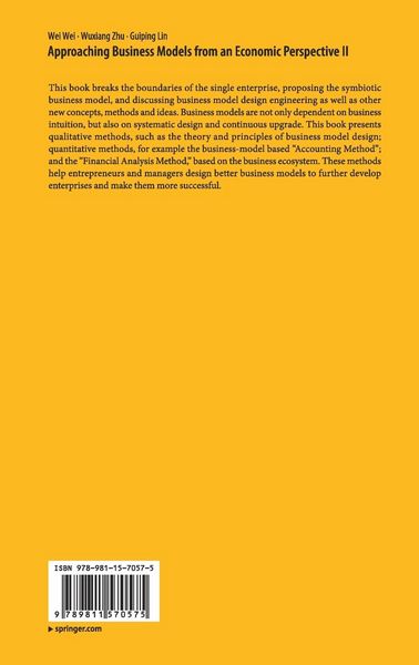 Produktbild: Approaching Business Models from an Economic Perspective II