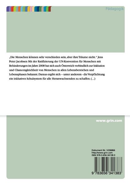 Produktbild: Schulische Inklusion von Tourette-Betroffenen