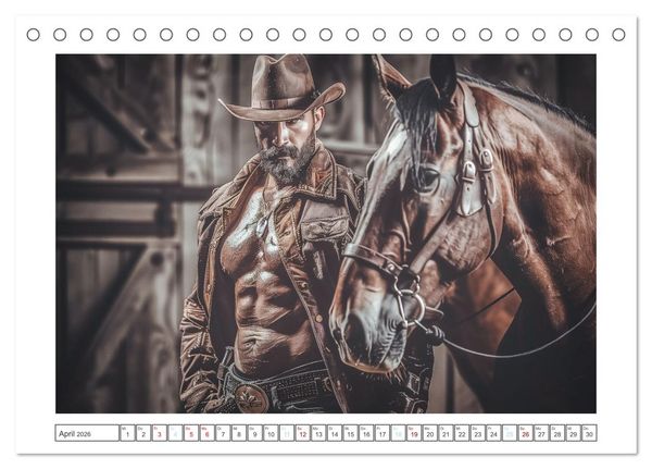 Produktbild: Im Bann des Cowboys (Tischkalender 2026 DIN A5 quer), CALVENDO Monatskalender
