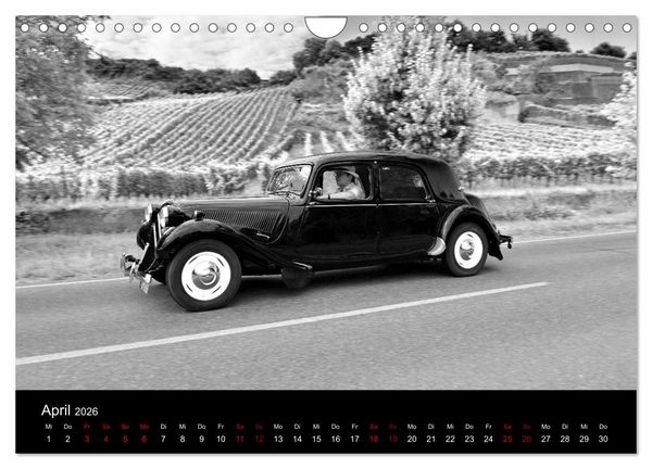 Produktbild: Citro&euml;n 11 CV Traction Avant in schwarzweiss (Wandkalender 2026 DIN A4 quer), CALVENDO Monatskalender