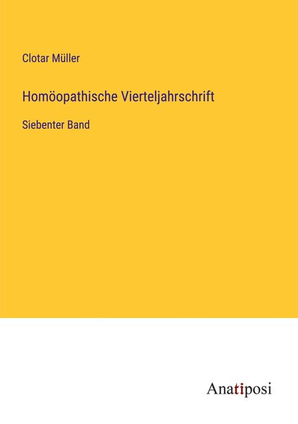 Produktbild: Hom&ouml;opathische Vierteljahrschrift