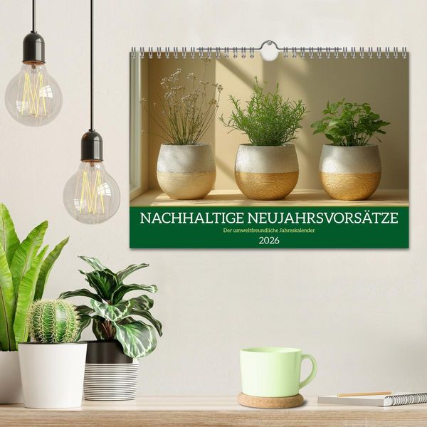 Produktbild: Nachhaltige Neujahrsvors&auml;tze - Der umweltfreundliche Jahreskalender (Wandkalender 2026 DIN A4 quer), CALVENDO Monatskalender