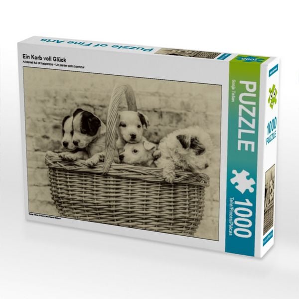 CALVENDO Puzzle Ein Korb voll Glück | 1000 Teile Lege-Größe 64 × 48 cm Foto-Puzzle für glückliche Stunden