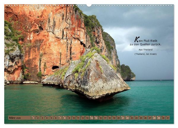 Produktbild: Lebensweisheiten aus aller Welt (hochwertiger Premium Wandkalender 2026 DIN A2 quer), Kunstdruck in Hochglanz