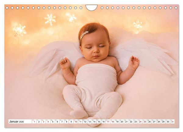 Produktbild: Zauberhaft schlafende Babies - Ruhig und friedlich (Wandkalender 2026 DIN A4 quer), CALVENDO Monatskalender