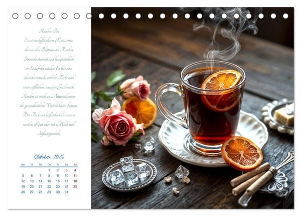 Produktbild: Ein&nbsp;Jahr&nbsp;in&nbsp;Tassen - Die Welt des Tees (Tischkalender 2026 DIN A5 quer), CALVENDO Monatskalender