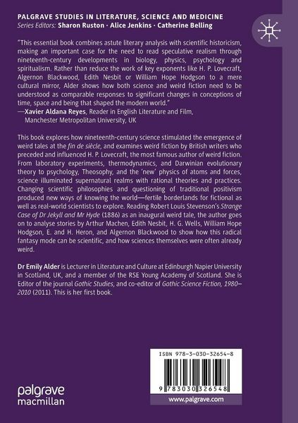 Produktbild: Weird Fiction and Science at the Fin de Si&egrave;cle