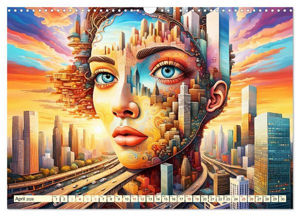 Produktbild: Faces of the metropolis (Wall Calendar 2026 DIN A3 landscape), CALVENDO 12 Month Wall Calendar