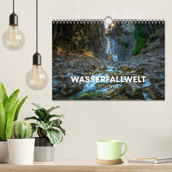Produktbild: Wasserfallwelt Schweiz (Wandkalender 2026 DIN A4 quer), CALVENDO Monatskalender