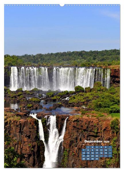 Produktbild: Wasserf&auml;lle S&uuml;damerikas - Iguazu Wasserf&auml;lle (Wandkalender 2026 DIN A2 hoch), CALVENDO Monatskalender