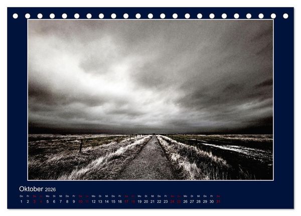 Produktbild: Wolken, Watt und Wellen. Fotografische Impressionen vom Jadebusen. (Tischkalender 2026 DIN A5 quer), CALVENDO Monatskalender