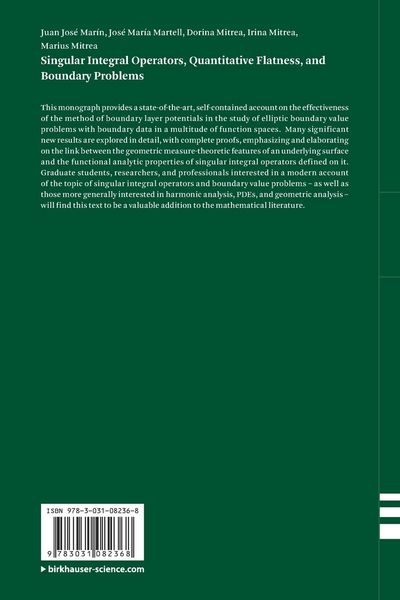 Produktbild: Singular Integral Operators, Quantitative Flatness, and Boundary Problems