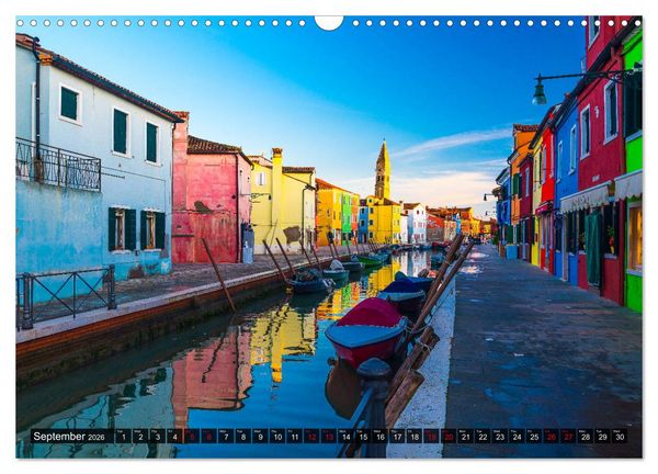Produktbild: Burano - The colourful island (Wall Calendar 2026 DIN A3 landscape), CALVENDO 12 Month Wall Calendar