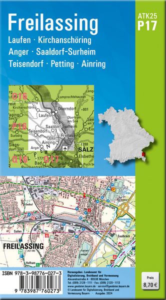 Produktbild: ATK25-P17 Freilassing (Amtliche Topographische Karte 1:25000)