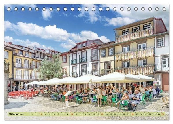 Produktbild: Cidade Guimar&atilde;es (Tischkalender 2027 DIN A5 quer), CALVENDO Monatskalender