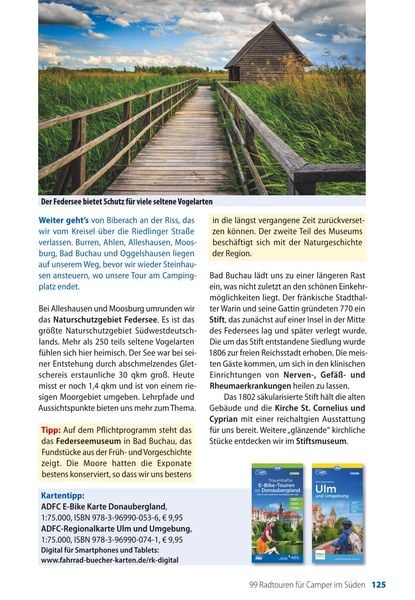 Produktbild: BVA Die 99 sch&ouml;nsten Radtouren f&uuml;r Camper in S&uuml;ddeutschland, &Ouml;sterreich, S&uuml;dtirol und der Schweiz