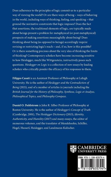 Produktbild: Heidegger on Logic
