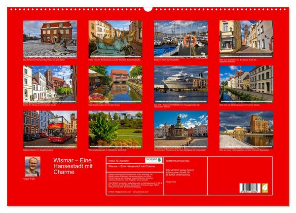 Produktbild: Wismar &ndash; Eine Hansestadt mit Charme (Wandkalender 2026 DIN A2 quer), CALVENDO Monatskalender