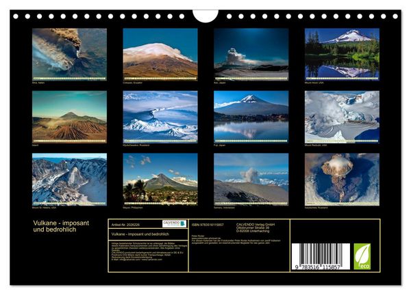 Produktbild: Vulkane - imposant und bedrohlich (Wandkalender 2026 DIN A4 quer), CALVENDO Monatskalender