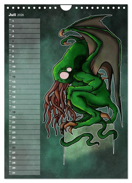 Produktbild: Bestiarium Vladi Krafft (Wandkalender 2026 DIN A4 hoch), CALVENDO Monatskalender