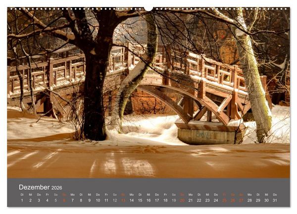 Produktbild: Leipzig - Parks und Landschaften (hochwertiger Premium Wandkalender 2026 DIN A2 quer), Kunstdruck in Hochglanz