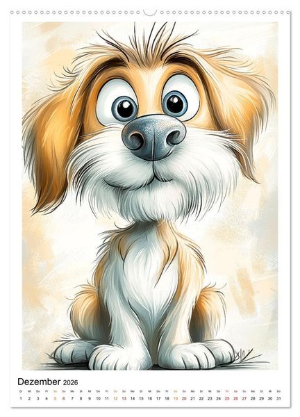 Produktbild: Hunde mit Humor (Wandkalender 2026 DIN A2 hoch), CALVENDO Monatskalender