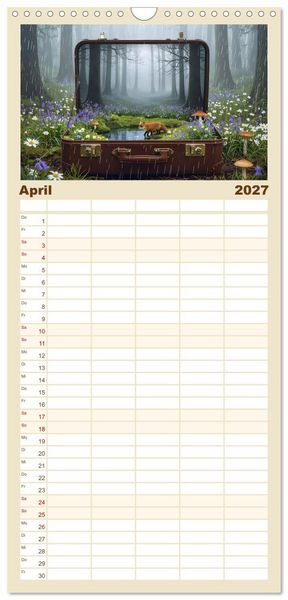 Produktbild: Familienplaner 2027 - Leben in einer Box mit 5 Spalten (Wandkalender, 21 x 45 cm) CALVENDO