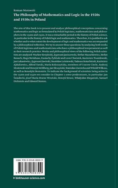 Produktbild: The Philosophy of Mathematics and Logic in the 1920s and 1930s in Poland