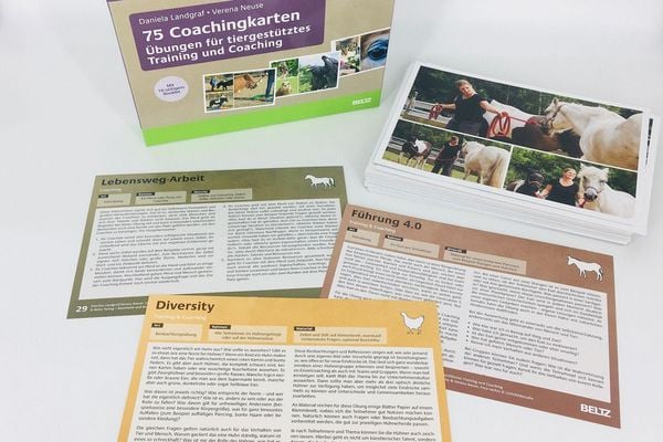 Produktbild: 75 Coachingkarten &Uuml;bungen f&uuml;r tiergest&uuml;tztes Training und Coaching