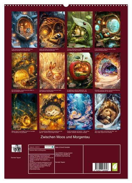 Produktbild: Zwischen Moos und Morgentau (hochwertiger Premium Wandkalender 2026 DIN A2 hoch), Kunstdruck in Hochglanz