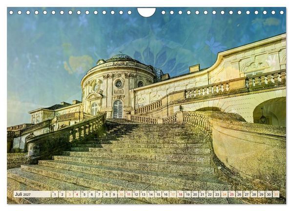 Produktbild: Experimentelle Fotografie - Schl&ouml;sser und Parks in Stuttgart (Wandkalender 2027 DIN A4 quer), CALVENDO Monatskalender
