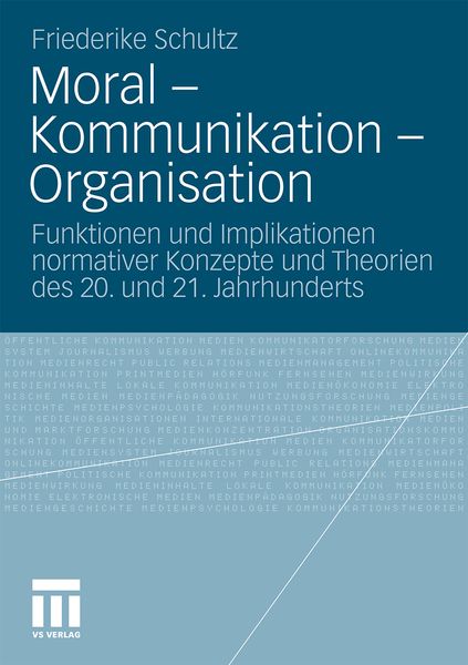 Produktbild: Moral &ndash; Kommunikation &ndash; Organisation