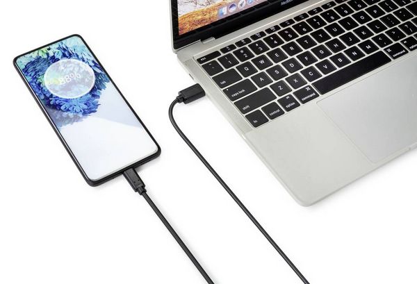 Produktbild: Renkforce USB-Kabel USB 2.0 USB-C&reg; Stecker, USB-A Stecker 2.00 m Schwarz mit antimikrobieller Oberfl&auml;che RF-4695144