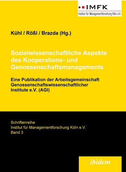 Produktbild: Sozialwissenschaftliche Aspekte des Kooperations- und Genossenschaftsmanagements