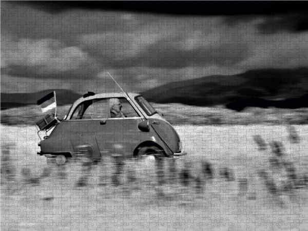Produktbild: CALVENDO Puzzle BMW Isetta 300 in schwarzwei&szlig; 1000 Teile Lege-Gr&ouml;&szlig;e 64 x 48 cm Foto-Puzzle Bild von Ingo Laue