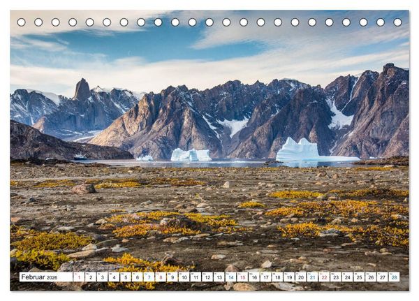 Produktbild: Scoresbysund - Sommer im gr&ouml;&szlig;ten und l&auml;ngsten Fjordsystem der Welt (Tischkalender 2026 DIN A5 quer), CALVENDO Monatskalender