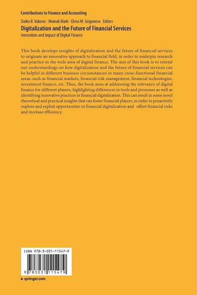 Produktbild: Digitalization and the Future of Financial Services