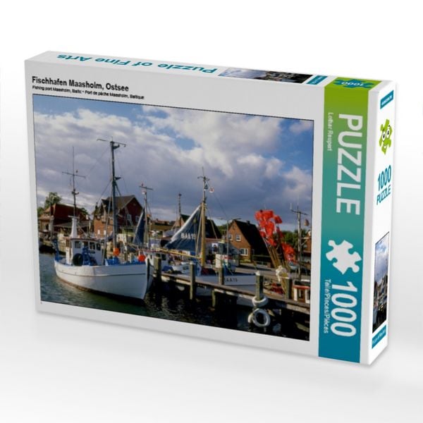 Produktbild: CALVENDO Puzzle Fischhafen Maasholm, Ostsee | 1000 Teile Lege-Gr&ouml;&szlig;e 64 &times; 48 cm Foto-Puzzle f&uuml;r gl&uuml;ckliche Stunden