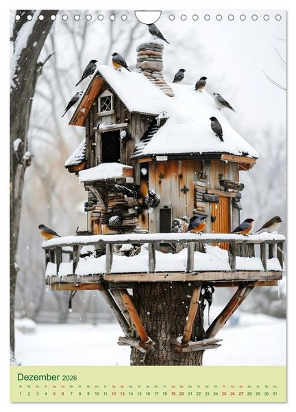 Produktbild: Vogelh&auml;user Zauberhafte Wohnideen f&uuml;r gefiederte Freunde (Wandkalender 2026 DIN A4 hoch), CALVENDO Monatskalender