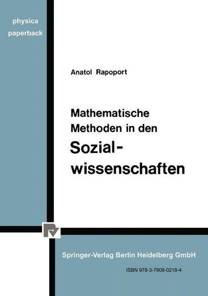 Produktbild: Mathematische Methoden in den Sozialwissenschaften