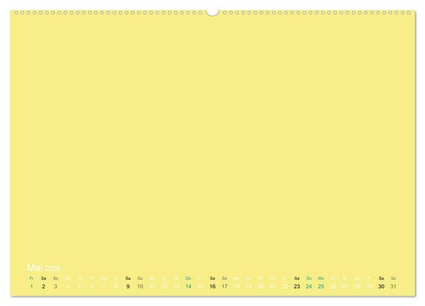 Produktbild: Bastelkalender - Gelb (Wandkalender 2026 DIN A2 quer), CALVENDO Monatskalender