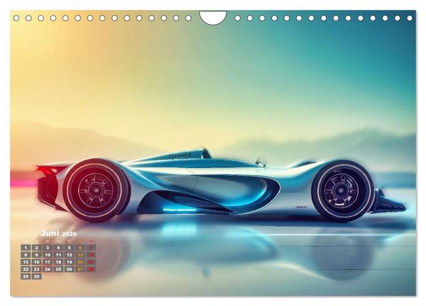 Produktbild: Formel E futuristisch (Wandkalender 2026 DIN A4 quer), CALVENDO Monatskalender